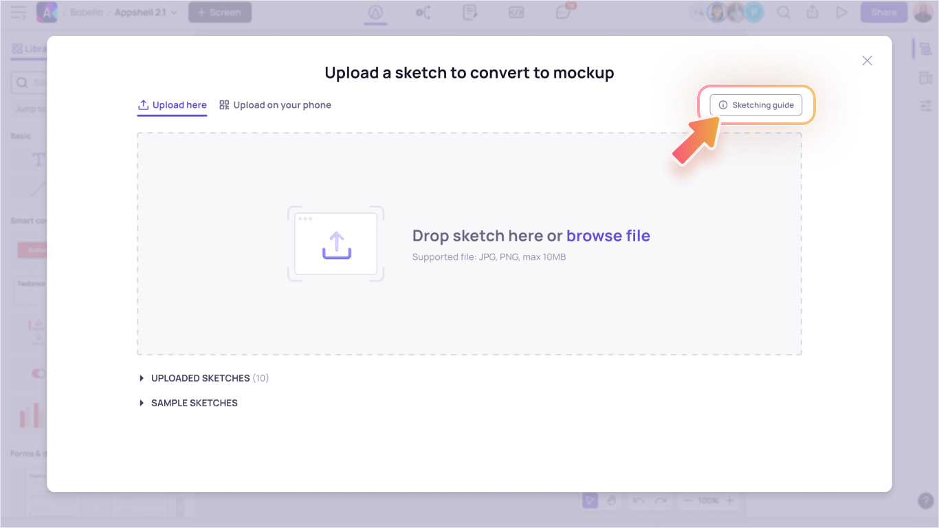 Sketch-to-Wireframe guide