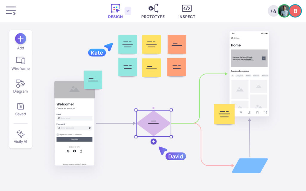 Collaborating on Diagrams with Your Team - Visily AI