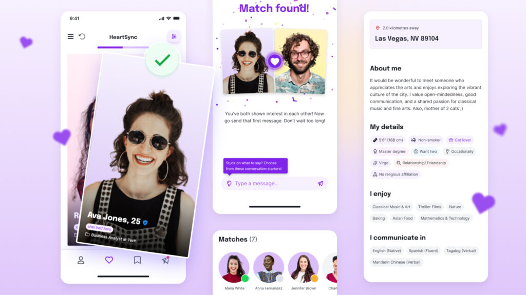 Dating Mobile App Example - Visily AI