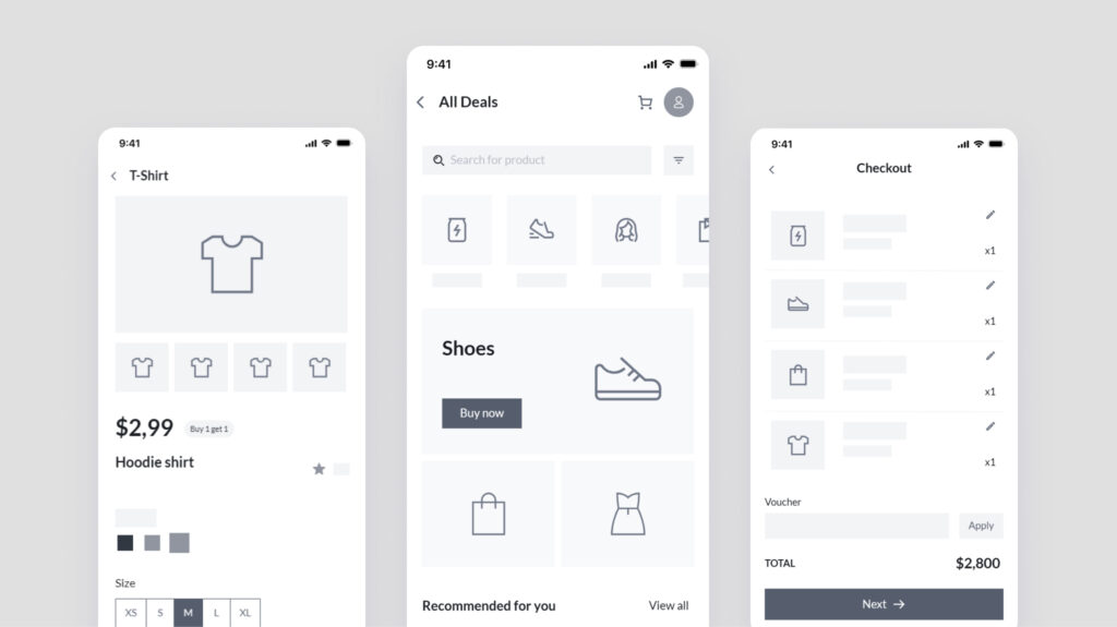 E-commerce Mobile App Example - Visily AI