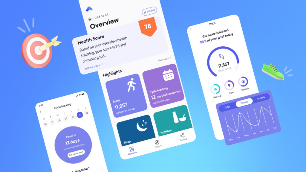 Health Tracker Mobile App Example - Visily AI