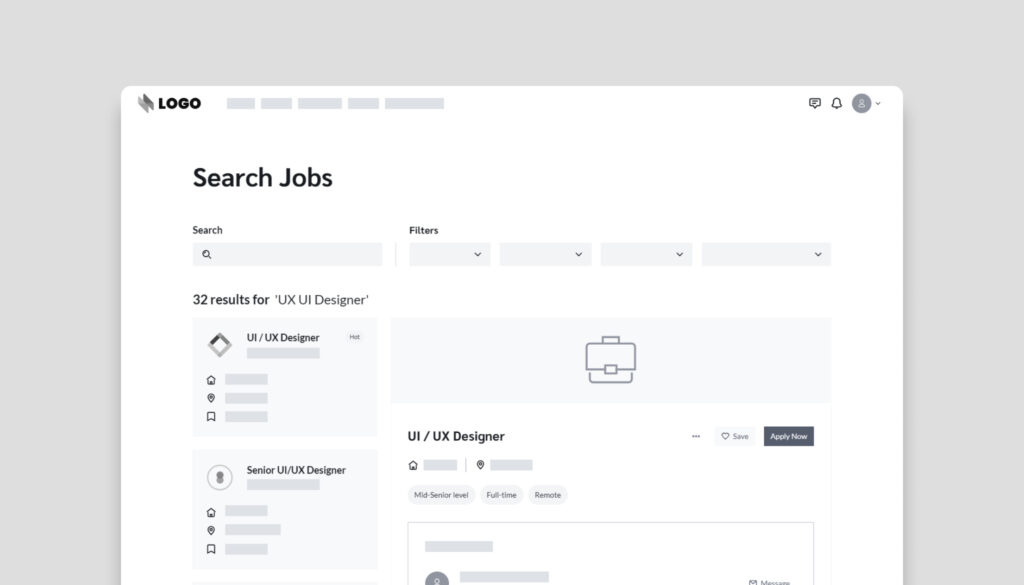 Job Marketplace Wireframe