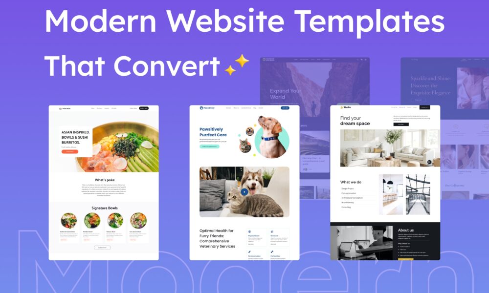 13+ Website Templates for a Modern Look