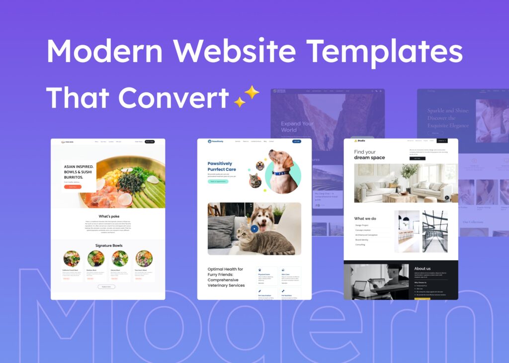 13+ Website Templates for a Modern Look