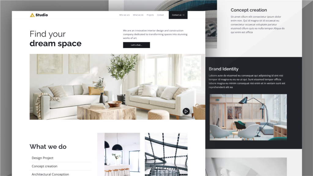 Interior Design Company Website