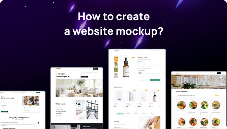 How to make a mockup of a website