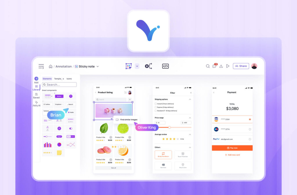 Visily wireframe tool