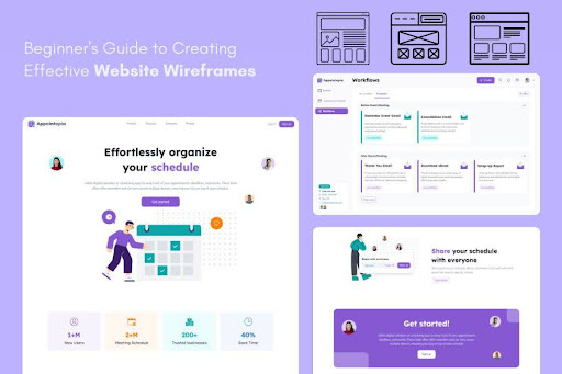 Wireframe design template showcasing user-friendly website structure