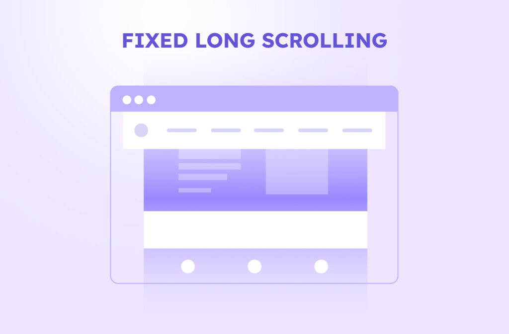 Fixed long scrolling technique