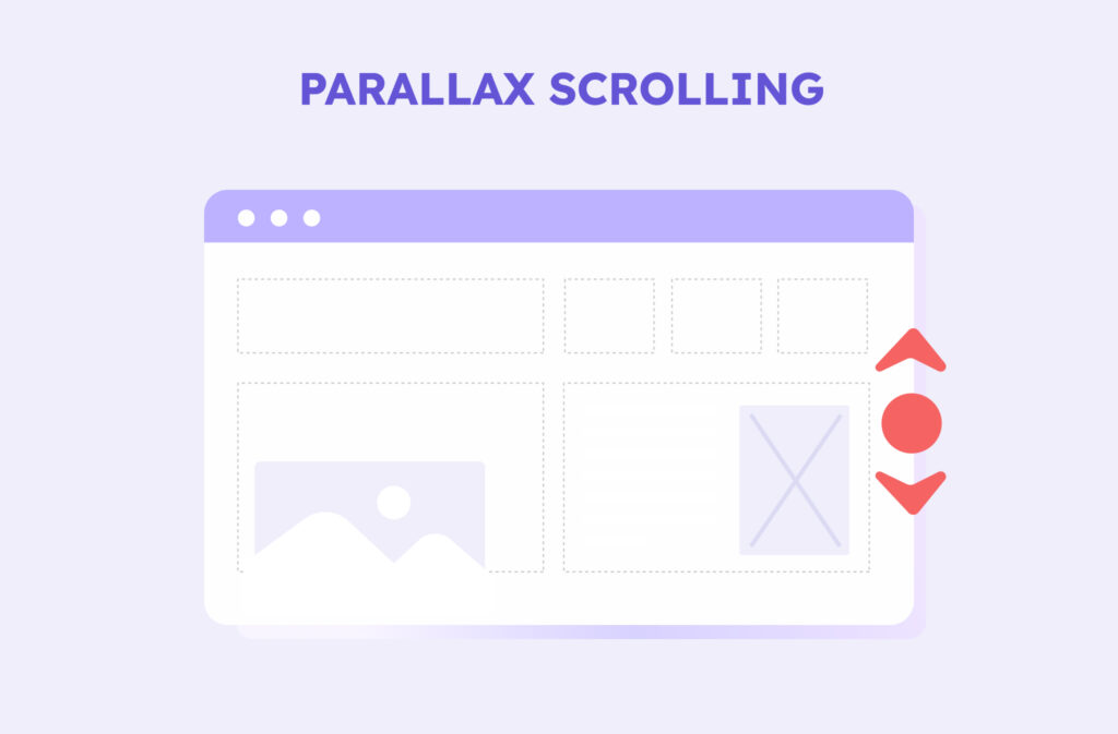 Parallax scrolling technique